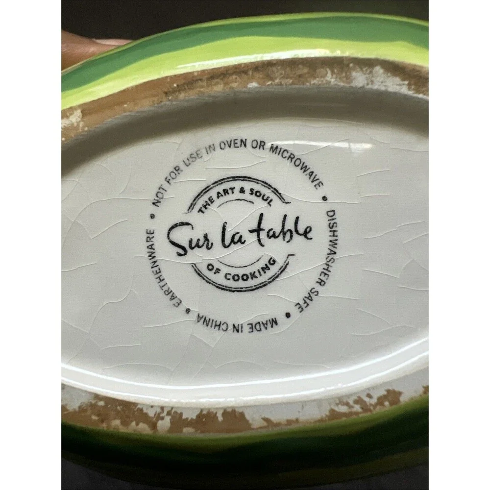 Vintage Sur la Table Watermelon Party Dipping Bowl 5.5 “Lx3.5”Wx2.5”D Serverware